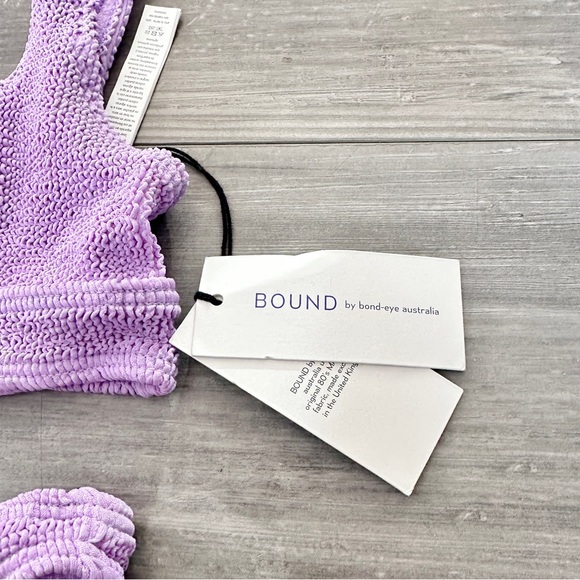 Bond Eye Sasha Crop Crinkle Lilac Bikini - Picture 3 of 5
